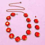 Cosplay Waist Belt Halloween Red Gems Waist Belt Stone Chain