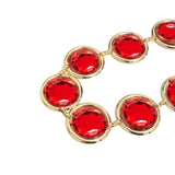 Cosplay Waist Belt Halloween Red Gems Waist Belt Stone Chain