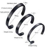 Stainless Steel Couple Bangle Cuff Bracelet Silver