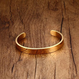 Stainless Steel Couple Bangle Cuff Bracelet Silver