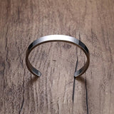 Stainless Steel Couple Bangle Cuff Bracelet Silver