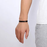 Stainless Steel Couple Bangle Cuff Bracelet Silver