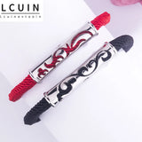 Silver Dragon And Phoenix Couple Bracelets Women Bangle Jewelry