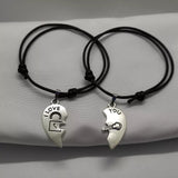 Couple Bracelet Stitching Heart Bracelets Women Cat Pendant