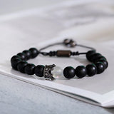 CZ Crown Distance Bracelets Set Beads Micro Pave Charm Jewelry