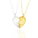 Couple Heart Hook Hand Two Necklace Stainless Steel Pendant Classic Necklaces