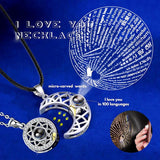 Sun Moon Heart Magnetic Couple Necklace