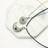Sun Moon Heart Magnetic Couple Necklace