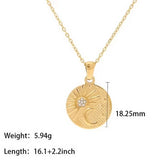 Sun Moon Couple Necklace Set Heart Magnetic Pendant Gift
