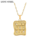 Sun Moon Couple Necklace Set Heart Magnetic Pendant Gift