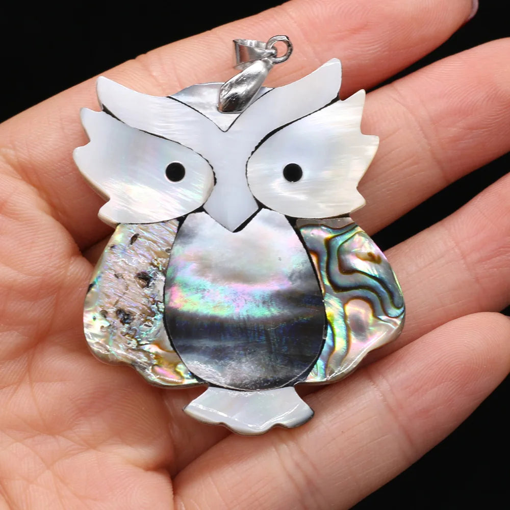 Natural Abalone Shell Pendant Charms for DIY Jewelry Making