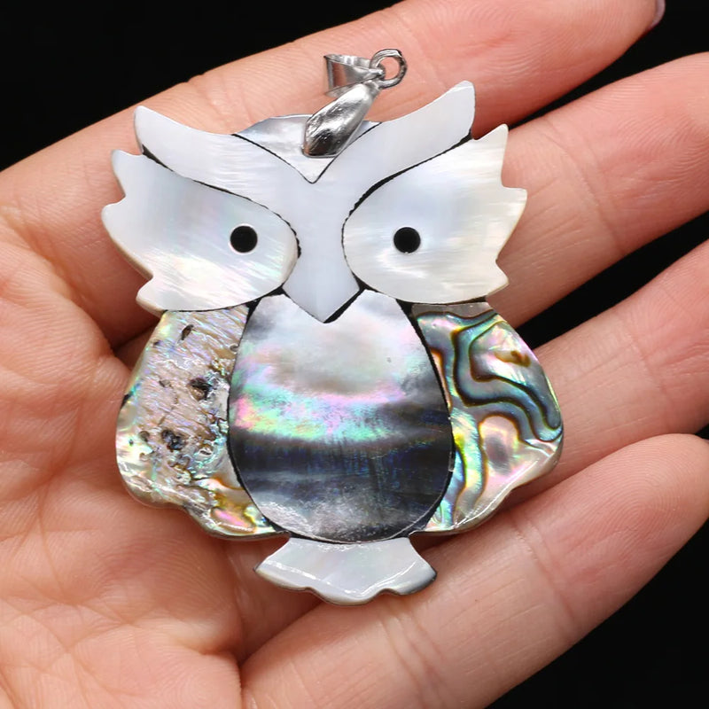 Natural Abalone Shell Pendant Charms for DIY Jewelry Making
