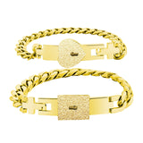 Love Lock Titanium Steel Bracelet Key Set Charm Bangle