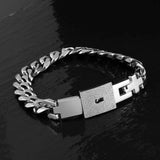 Love Lock Titanium Steel Bracelet Key Set Charm Bangle