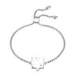 Adjustable Puzzle Zircon Stainless Steel Bracelets Gift