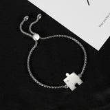 Adjustable Puzzle Zircon Stainless Steel Bracelets Gift