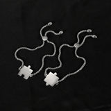 Adjustable Puzzle Zircon Stainless Steel Bracelets Gift