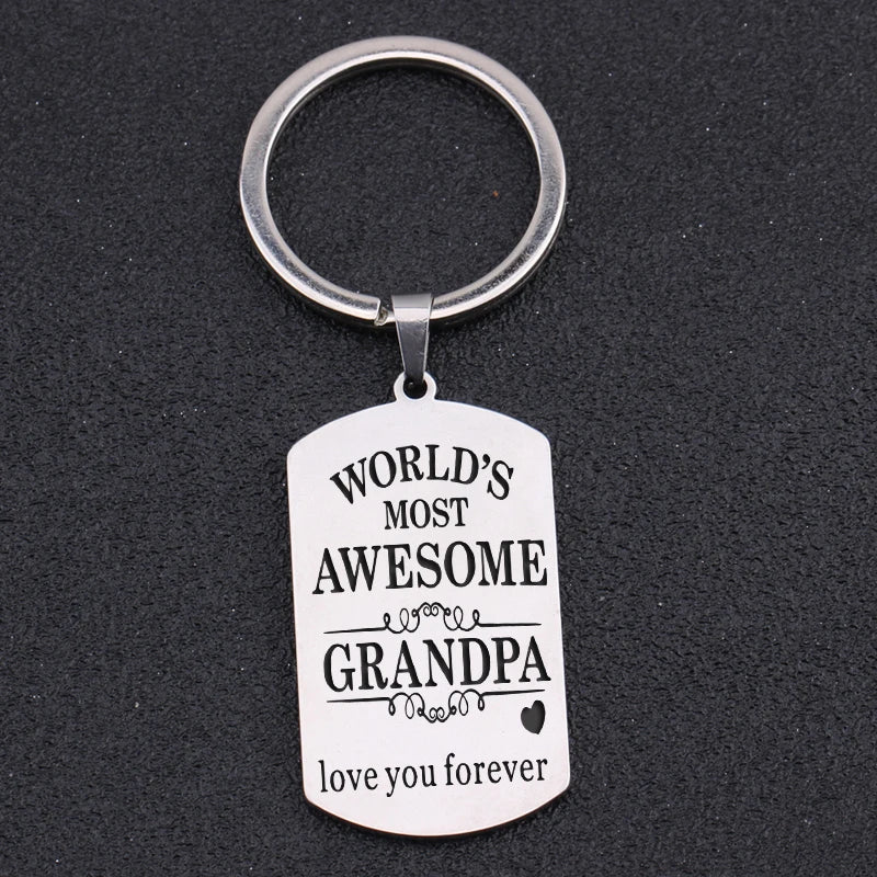 Grandpa Keychain: Most Awesome Grandpa, Love You Forever