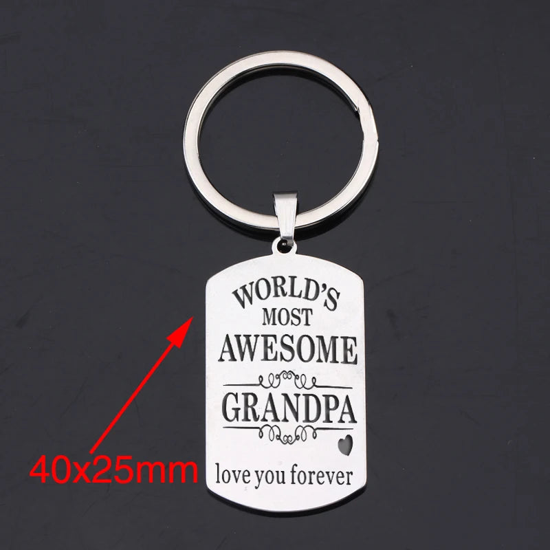 Grandpa Keychain: Most Awesome Grandpa, Love You Forever