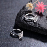 925 Silver Zircon Hoop Earrings for Women Men