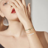 Irregular Metal Bracelet Pearl Choker Set for Girls