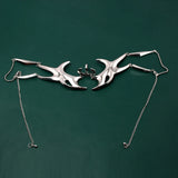 Mechanical Blood Blade Alien Necklace Metal Punk Pendant