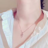 Tiny Crystal Fox Necklace for Women Zirconia Collier Femme Kolye Pendant