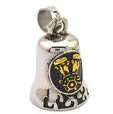 Motorcycle Cross Bell Pendant Necklace for Men