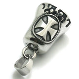 Motorcycle Cross Bell Pendant Necklace for Men