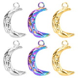 Crescent Stainless Steel Necklace Pendant Moon Earring Charm Craft Supplies