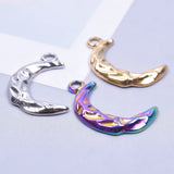 Crescent Stainless Steel Necklace Pendant Moon Earring Charm Craft Supplies
