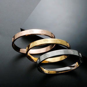 Cross Bangle Open Cuff Bracelets Stainless Steel Bangles