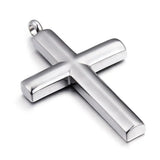 Men's Stainless Steel Silver Cross Necklace
