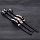 Silicone Wristband Men Bracelet Rubber Cuff Punk Style