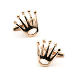 Crown Style Men's Cufflinks Metal Electroplated Sleeve Needles
