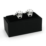 Crown Style Men's Cufflinks Metal Electroplated Sleeve Needles