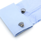 Crown Style Men's Cufflinks Metal Electroplated Sleeve Needles