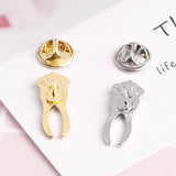 Crown Tooth Shape Brooch Alloy Crystal Brooches Dentist Gift Women Girls