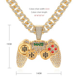 Crystal Africa Map Pendant Necklace Hip Hop Jewelry Cuban Link Chain Gift