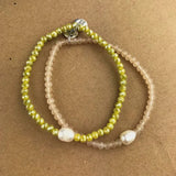 Pearl Crystal Bracelet Baroque Jewelry