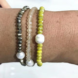 Pearl Crystal Bracelet Baroque Jewelry