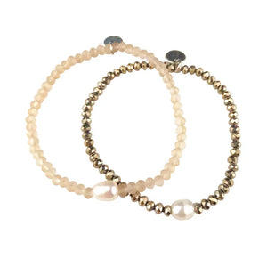 Pearl Crystal Bracelet Baroque Jewelry