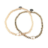 Pearl Crystal Bracelet Baroque Jewelry
