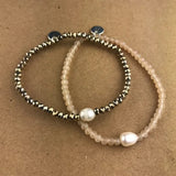 Pearl Crystal Bracelet Baroque Jewelry