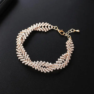 Women's Crystal Wedding Bangle Hand Jewelry