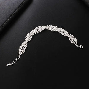 Women's Crystal Wedding Bangle Hand Jewelry