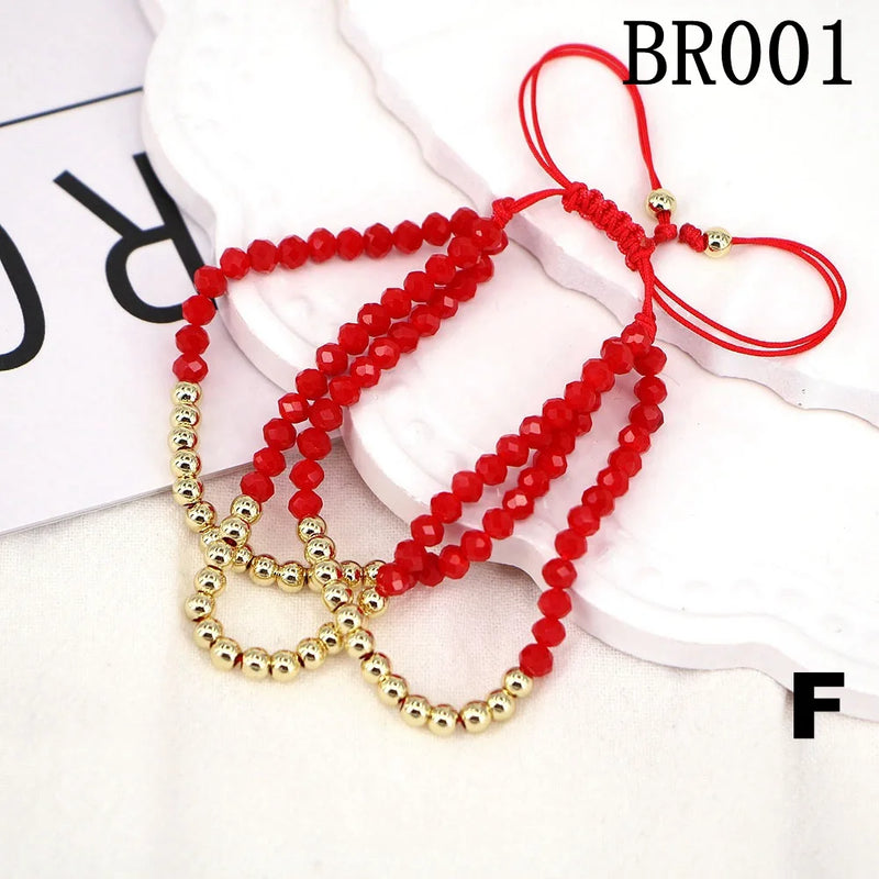 Crystal Bracelet with Copper Beads