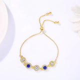 Crystal Butterfly Tennis Bracelet Enamel Heart Charm Bangle