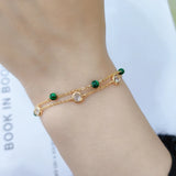 Crystal Charm Bracelets Double Layered Adjustable