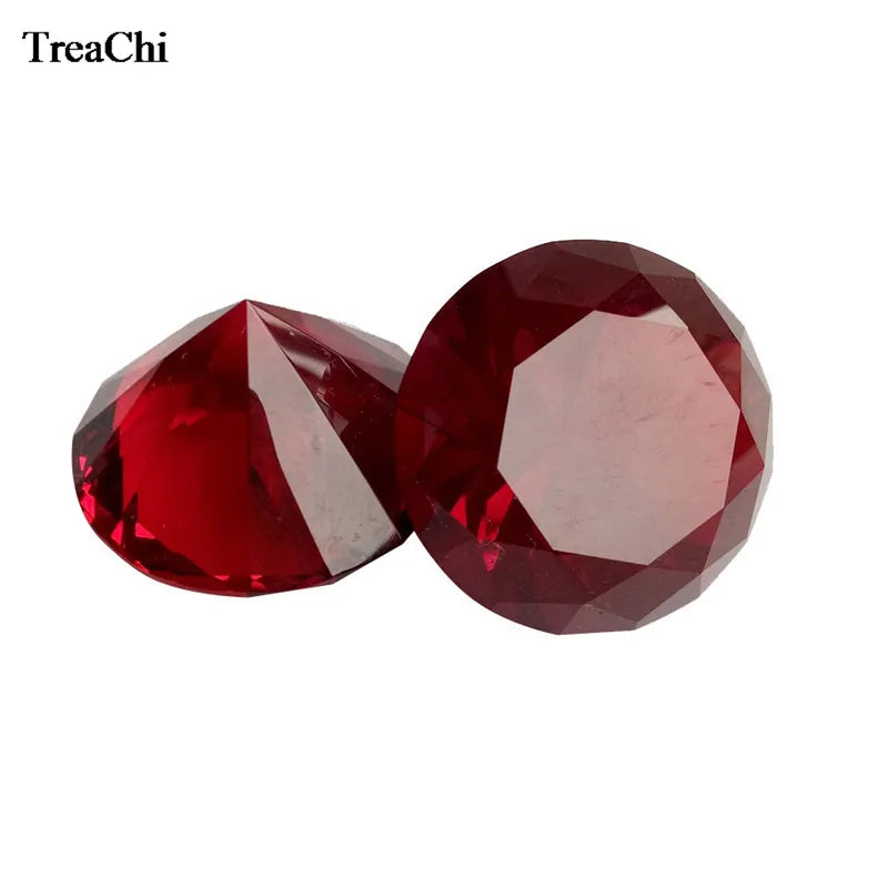 Faceted Cut Glass Diamond Paperweight - 5 Colors